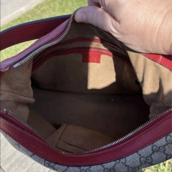 Gucci Linea A Supreme Canvas Hobo Shoulder Bag Beige 414930 - Picture 6 of 6